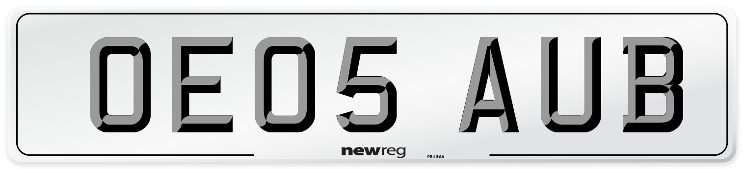 OE05 AUB Number Plate from New Reg